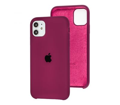 Чохол Silicone для iPhone 11 case maroon