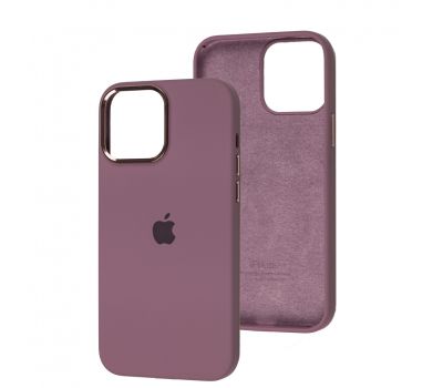 Чохол для iPhone 13 Pro Max New silicone Metal Buttons black currant