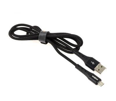 Кабель USB Moxom MX-CB28 microUSB 2.4A 1m чорний 3473419