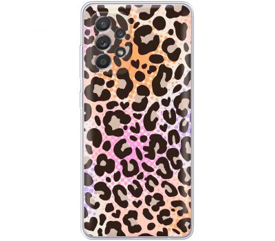 Чохол для Samsung Galaxy A52 MixCase Леопард рожево-жовтогарячий