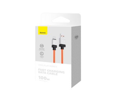 Кабель USB Baseus Type-C CoolPlay 100W 1m білий 3475105