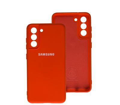 Чохол для Samsung Galaxy S21 FE (G990) Silicone Full camera червоний