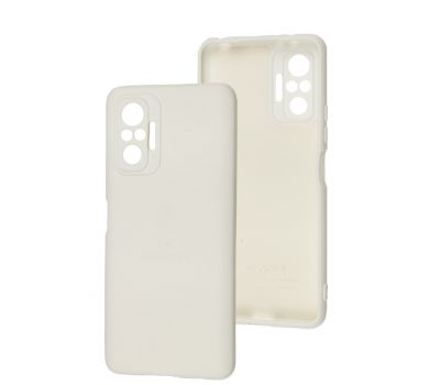 Чохол для Xiaomi Redmi Note 10 Pro Silicone Full Тризуб білий