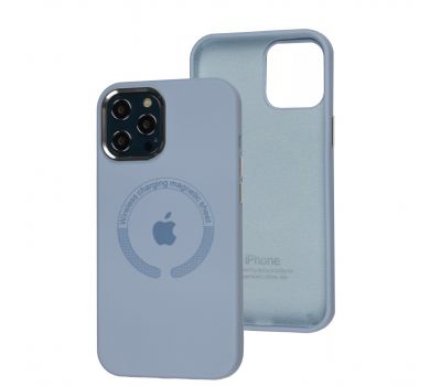 Чохол для iPhone 12 Pro Max Metal Camera MagSafe Silicone lilac