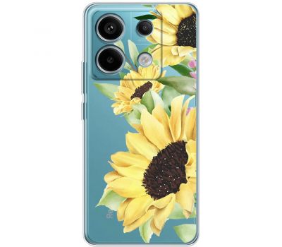 Чохол для Xiaomi Redmi Note 13 Pro 4G Mixcase квіти великі соняшники