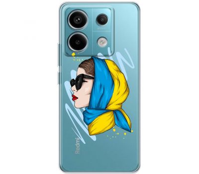 Чохол для Xiaomi Redmi Note 13 Pro 4G MixCase патріотичні дівчина в жовто-синій