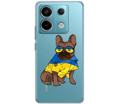 Чохол для Xiaomi Redmi Note 13 Pro 4G MixCase патріотичні мопс в жовто-синіх кол