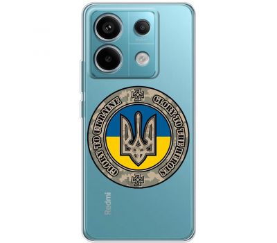 Чохол для Xiaomi Redmi Note 13 Pro 4G MixCase патріотичні шеврон Glory to Ukraine