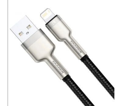Кабель USB Baseus Cafule Metal Lightning 2.4A 1m black