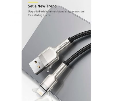 Кабель USB Baseus Cafule Metal Lightning 2.4A 1m black 3477196