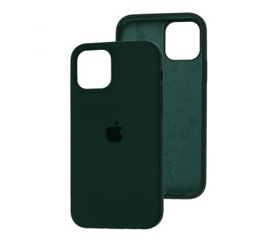 Чохол для iPhone 12/12 Pro Square Full silicone зелений / black green