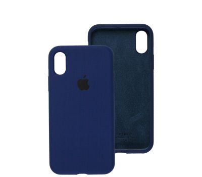 Чохол для iPhone X / Xs Silicone Full deep navy