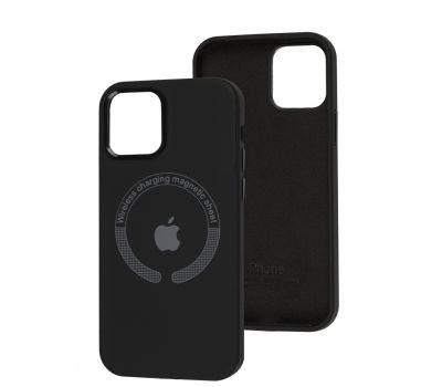 Чохол для iPhone 12 / 12 Pro Metal Camera MagSafe Silicone black