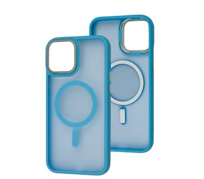 Чохол для iPhone 12 Pro Max Space color MagSafe блакитний