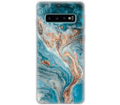 Чохол для Samsung Galaxy S10 (G973) MixCase мармур бірюзовий