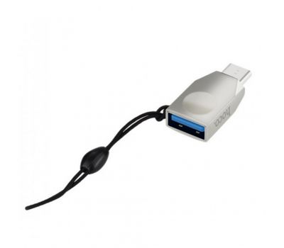 Перехідник OTG Hoco UA9 USB to Type-C сріблястий 3482572