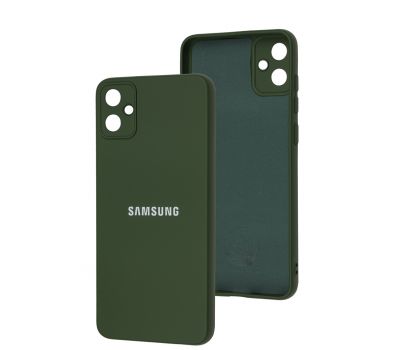 Чохол для Samsung Galaxy A05 (A055) Silicone Full camera dark green