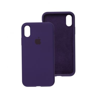 Чохол для iPhone X / Xs Silicone Full elderberry