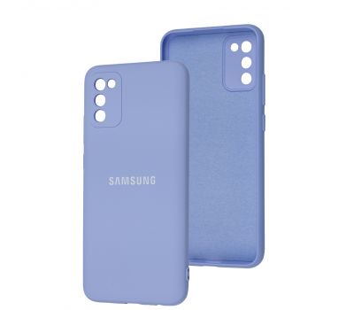 Чохол для Samsung Galaxy A02s / M02s Full camera блакитний / lilac blue