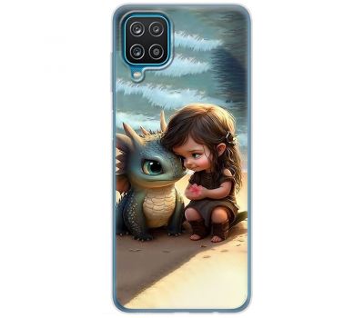 Чохол для Samsung Galaxy A12 / M12 MixCase асорті дівчинка і дракончик