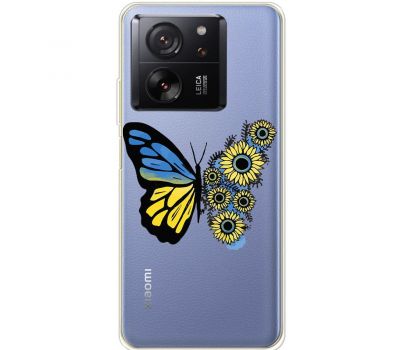 Чохол для Xiaomi 13T / 13T Pro MixCase патріотичні жовто-синій метелик