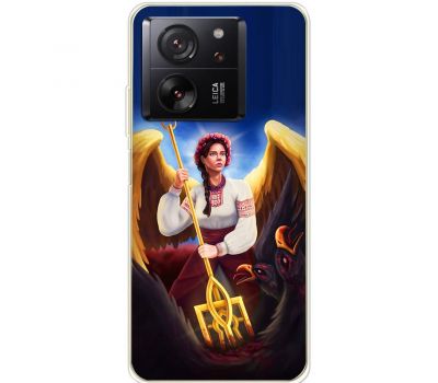 Чохол для Xiaomi 13T / 13T Pro MixCase патріотичні українка ангел з тризубо