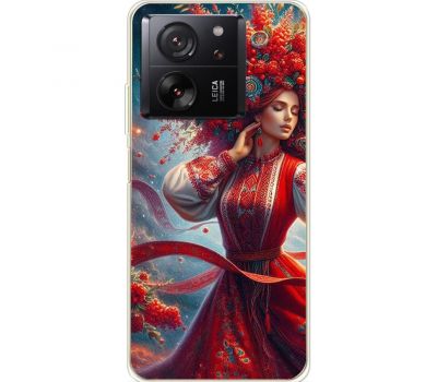 Чохол для Xiaomi 13T / 13T Pro MixCase патріотичні жінка в червоному