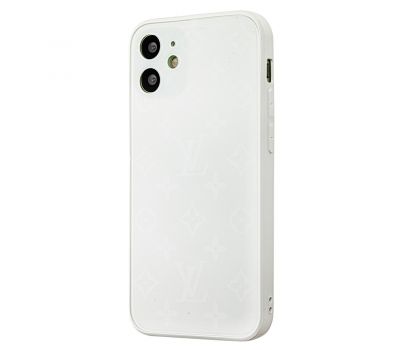 Чохол для iPhone 12 mini glass LV білий