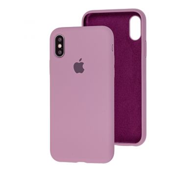 Чохол для iPhone X / Xs Silicone Full black currant