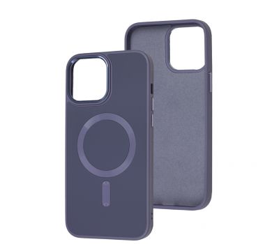 Чохол для iPhone 13 Pro Max Bonbon Leather Metal MagSafe lavender
