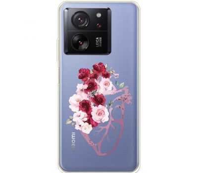 Чохол для Xiaomi 13T / 13T Pro Mixcase квіти серце поросло квітами