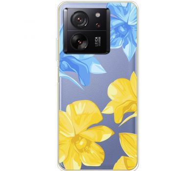 Чохол для Xiaomi 13T / 13T Pro MixCase патріотичні синьо-жовті квіти