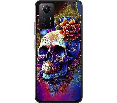 Чохол для Xiaomi Redmi Note 12S MixCase асорті череп у квітах