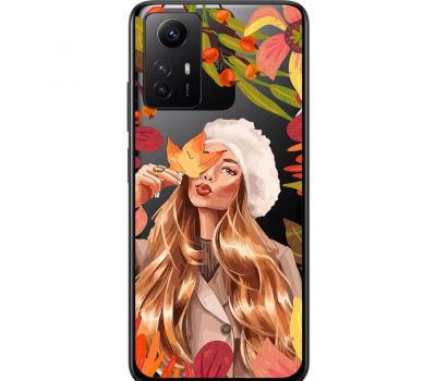 Чохол для Xiaomi Redmi Note 12S MixCase осінь дівчина у біреті