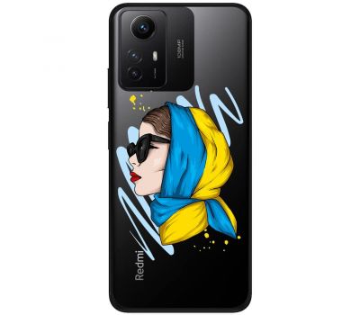 Чохол для Xiaomi Redmi Note 12S MixCase патріотичні дівчина в жовто-синій