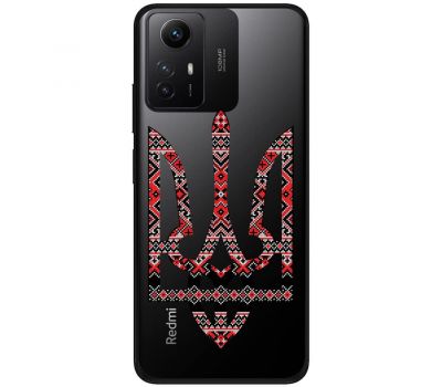 Чохол для Xiaomi Redmi Note 12S MixCase патріотичні тризуб з червоно-чорни