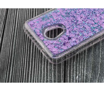 Чохол для Meizu M5s блискітки вода фіолетовий 349558