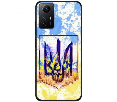 Чохол для Xiaomi Redmi Note 12S MixCase патріотичні тризуб в полум'ї