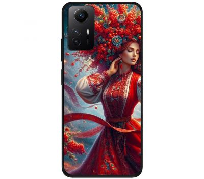Чохол для Xiaomi Redmi Note 12S MixCase патріотичні жінка в червоному