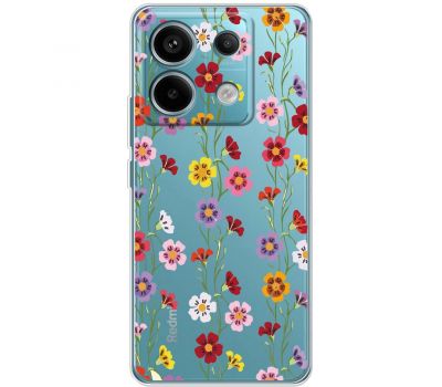 Чохол для Xiaomi Redmi Note 13 4G Mixcase квіти патерн квіткових ліан