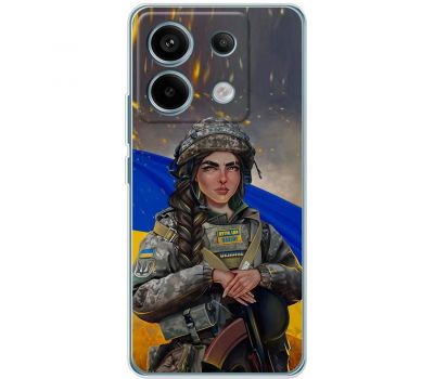 Чохол для Xiaomi Redmi Note 13 5G MixCase патріотичні дівчина воїн