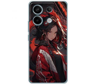 Чохол з аніме для Xiaomi Redmi Note 13 4G Mixcase дівчина в червоному