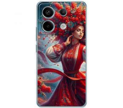 Чохол для Xiaomi Redmi Note 13 5G MixCase патріотичні жінка в червоному