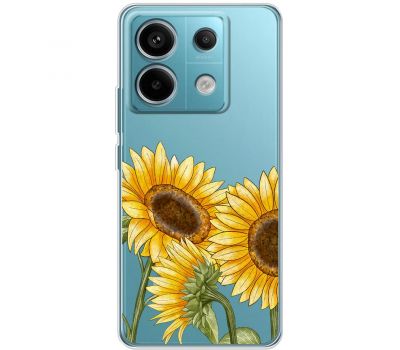 Чохол для Xiaomi Redmi Note 13 5G Mixcase квіти три соняшники