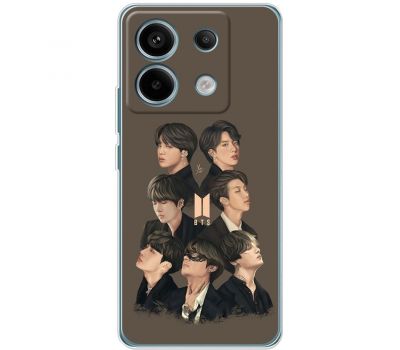 Чохол для Xiaomi Redmi Note 13 5G MixCase BTS на коричневому