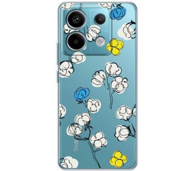 Чохол для Xiaomi Redmi Note 13 Pro 5G MixCase патріотичні квіти бавовни