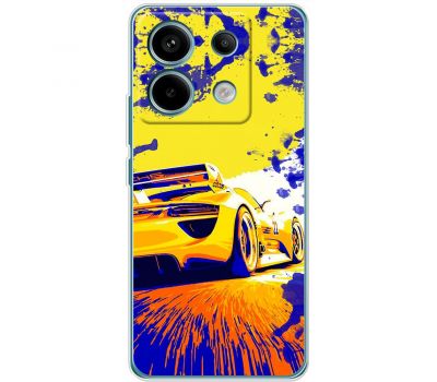 Чохол для Xiaomi Redmi Note 13 5G MixCase машини жовта car дрифт