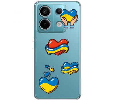 Чохол для Xiaomi Redmi Note 13 Pro 5G MixCase патріотичні серця