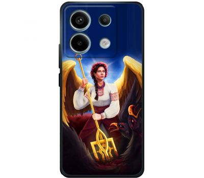 Чохол для Xiaomi Redmi Note 13 Pro 5G MixCase патріотичні українка ангел з тризубо