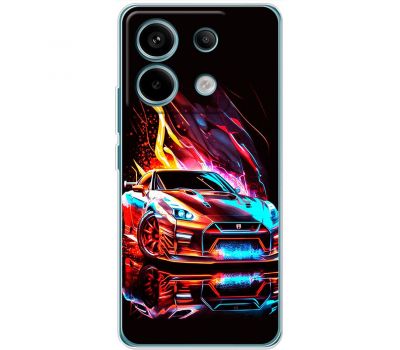 Чохол для Xiaomi Redmi Note 13 Pro 5G MixCase машини червона в полум'ї